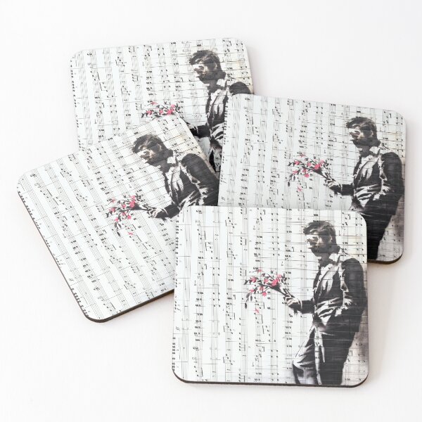Item preview, Man With Flowers-Banksy Art Graffiti designed and sold by IvonDesign.