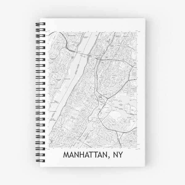 Item preview, Manhattan, NY Topographical Map Black & White designed and sold by PGHPhotoCo.