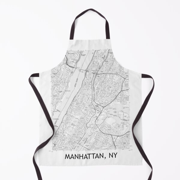 Item preview, Manhattan, NY Topographical Map Black & White designed and sold by PGHPhotoCo.