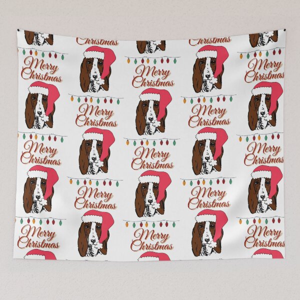 Item preview, Merry Christmas basset hound designed and sold by NinaBetterNot.