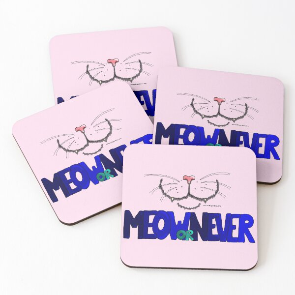 Artikel-Vorschau von Meow or Never & Nosy Cat auf Pink, designt und verkauft von Schrödingers Box.