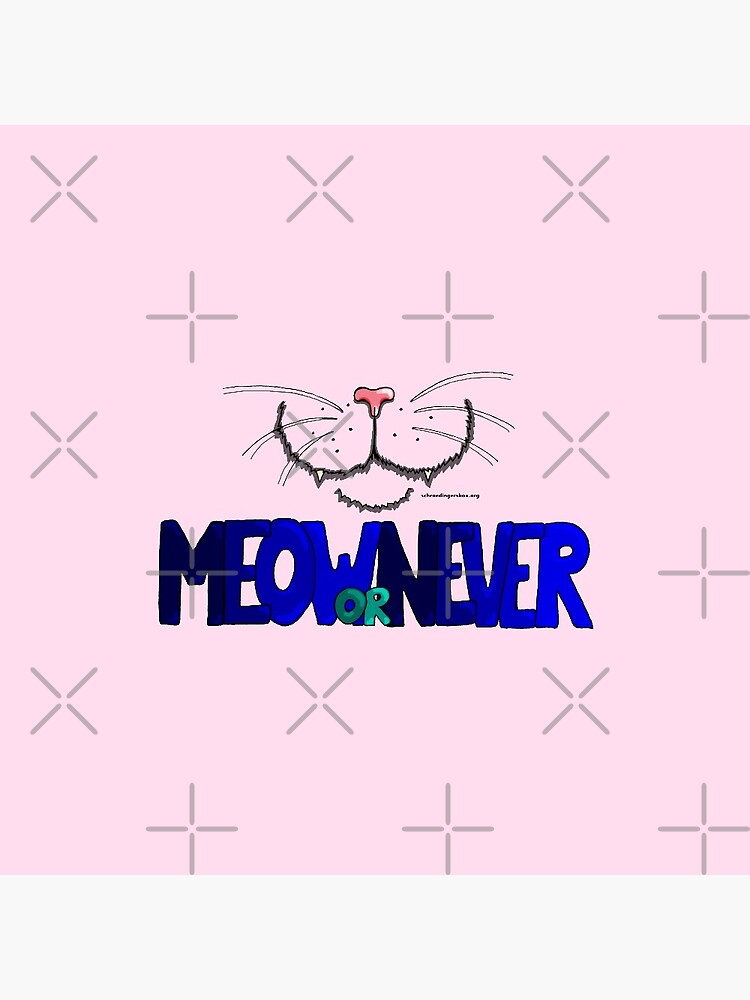 Thumbnail 3 von 3, Button, Meow or Never & Nosy Cat auf Pink designt und verkauft von Boxcats.