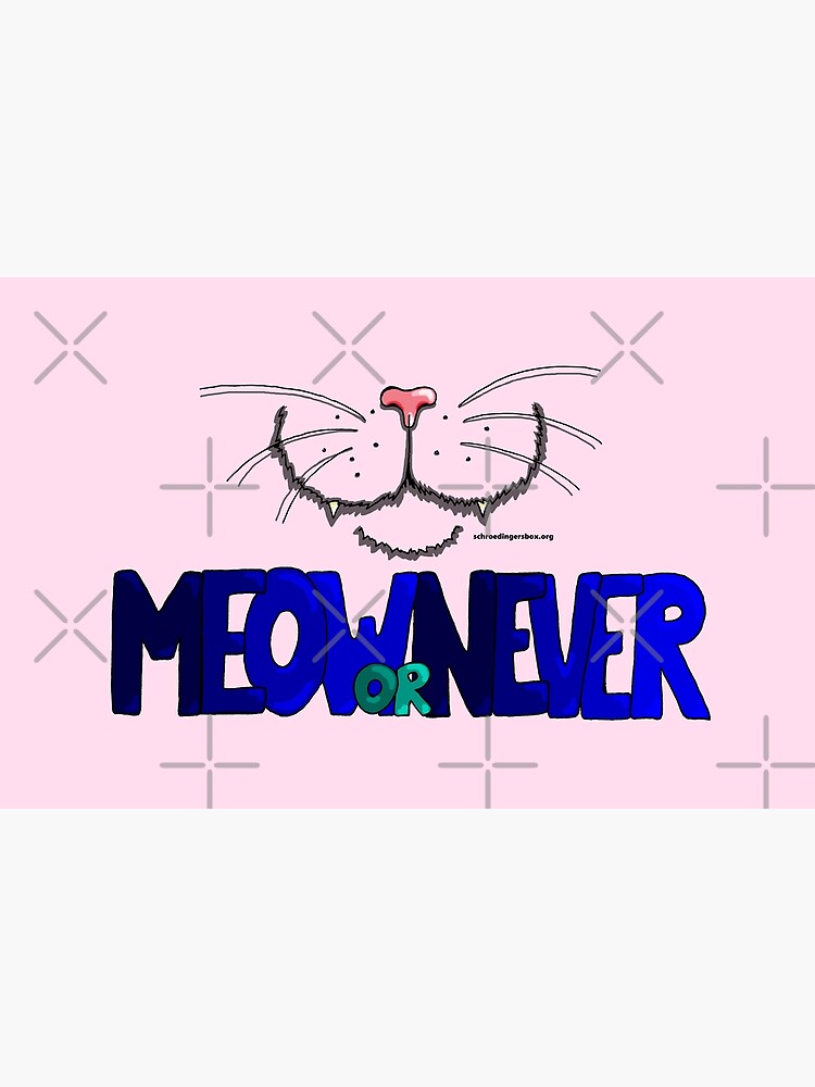 Thumbnail 2 von 2, Laptop Folie, Meow or Never & Nosy Cat auf Pink designt und verkauft von Boxcats.