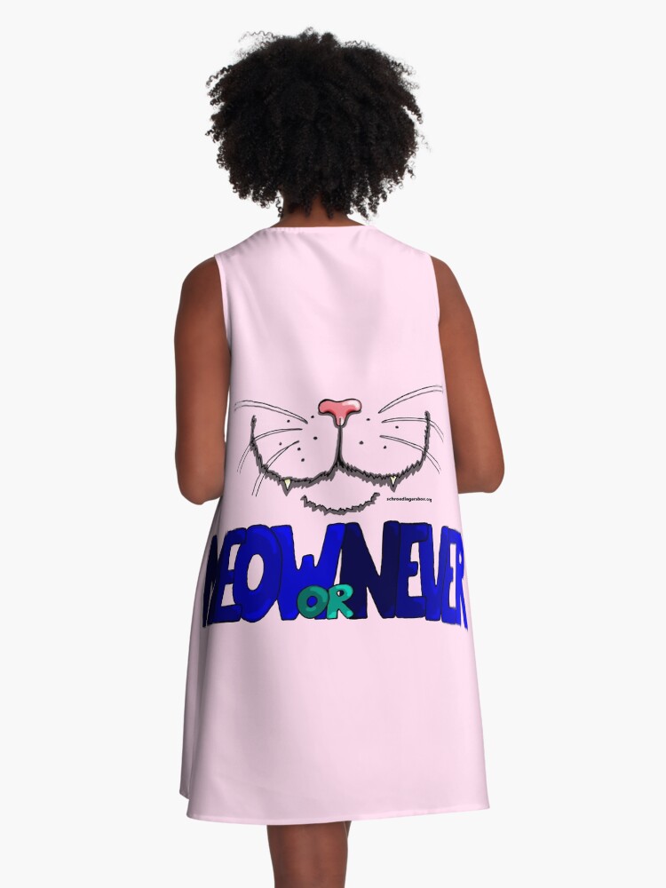 Thumbnail 3 von 4, A-Linien Kleid, Meow or Never & Nosy Cat auf Pink designt und verkauft von Boxcats.