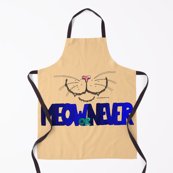 Item preview, Meow or Never & Nosy Cat in cream designed and sold by Schrödingers Box.