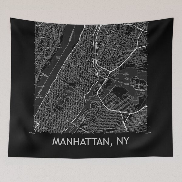 Item preview, Manhattan, NY Topographical Map Black designed and sold by PGHPhotoCo.