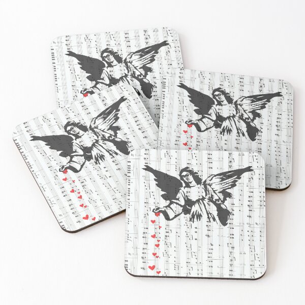 Item preview, Angel and Hearts-Banksy Art Graffiti designed and sold by IvonDesign.
