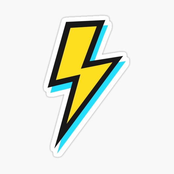 Item preview, Yellow Lightning Bolts with Bright Blue Background  designed and sold by OneThreeSix.