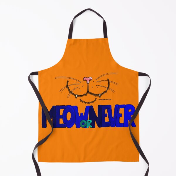 Item preview, Meow or Never & Nosy Cat on orange designed and sold by Schrödingers Box.