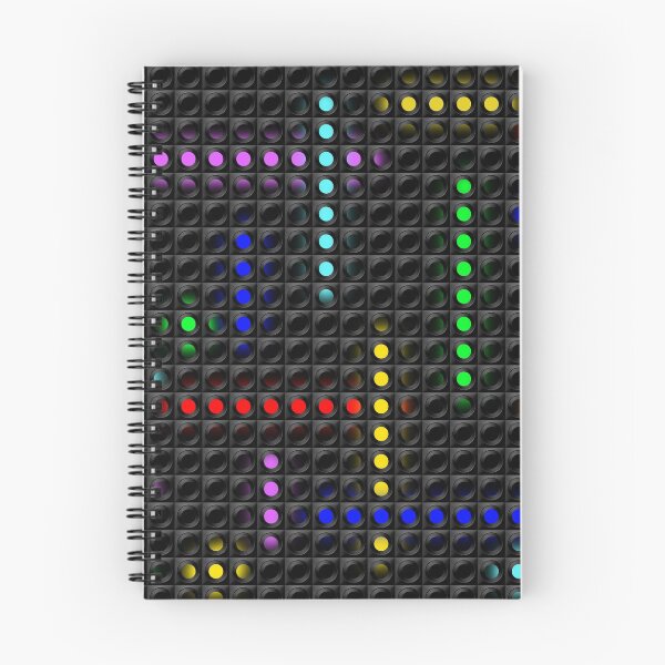Item preview, Multicolored neon lights in a black matrix. 3D effect designed and sold by VallaV.