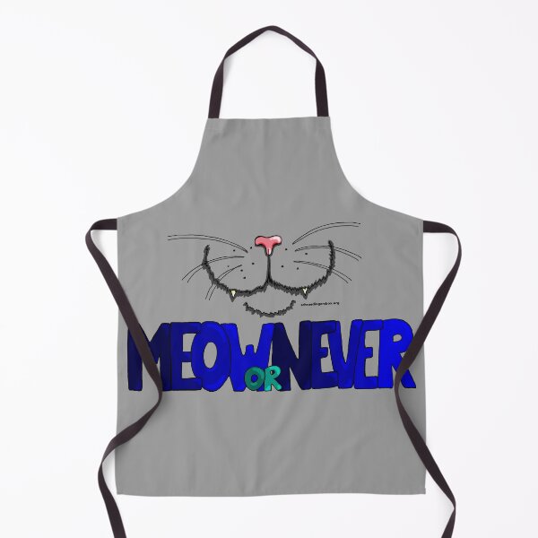 Item preview, Meow or Never & Nosy Cat on gray designed and sold by Schrödingers Box.