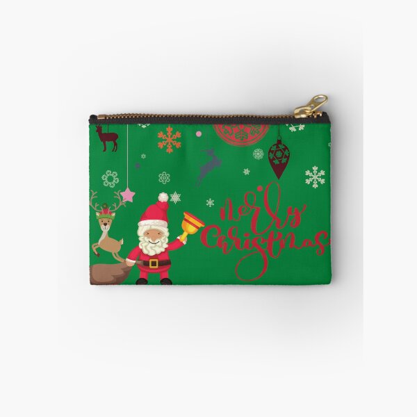 Item preview, Christmas wish with Santa, reindeer, and ornaments on green designed and sold by StarlightTales.