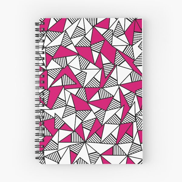 Item preview, Girly Black, White, and Pink Striped Triangles designed and sold by Blkstrawberry.