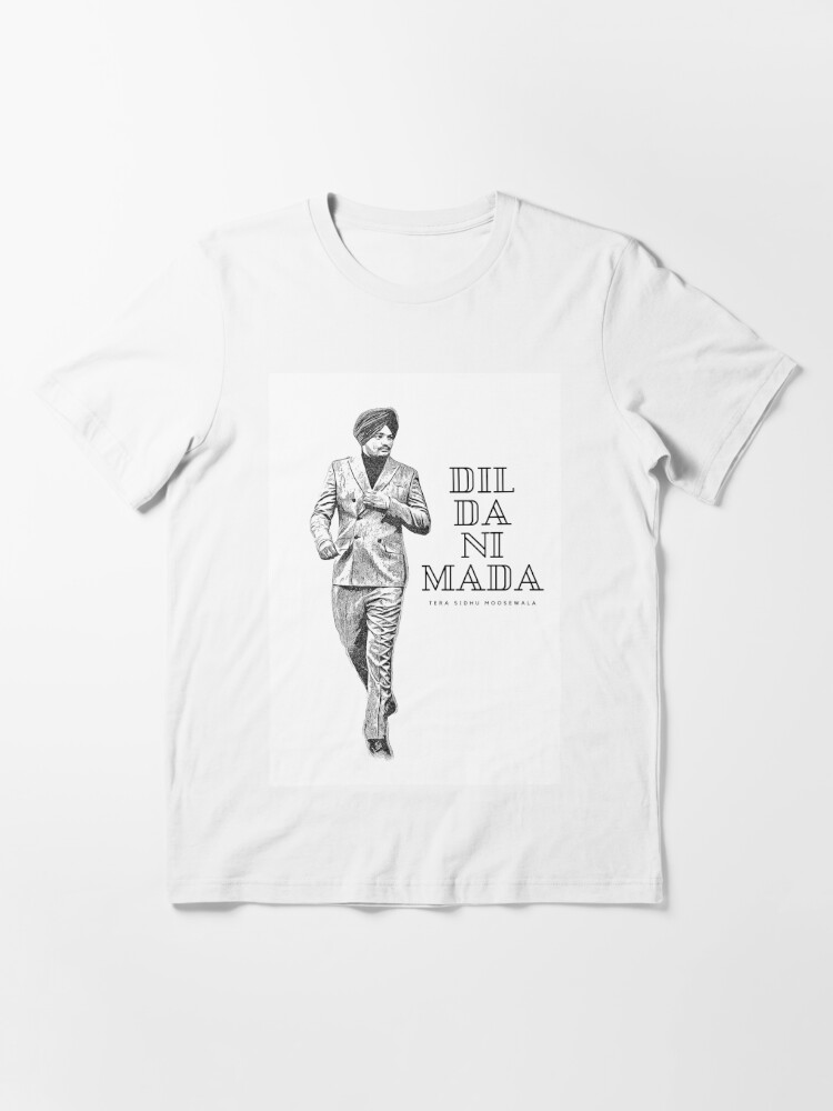 Buy Sidhu Moose WALA Design Printed Unisex T-Shirt (Small, White) at