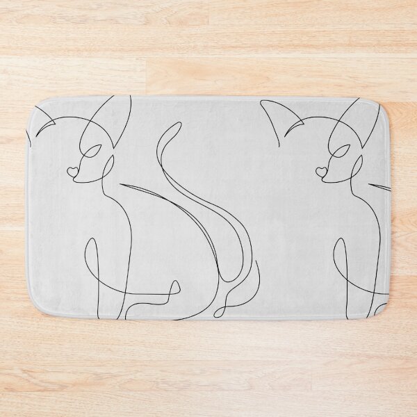 Item preview, Cat line drawing illustration designed and sold by EaolaDesign.