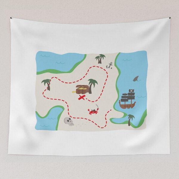 Item preview, Pirate treasure map designed and sold by Toehk.