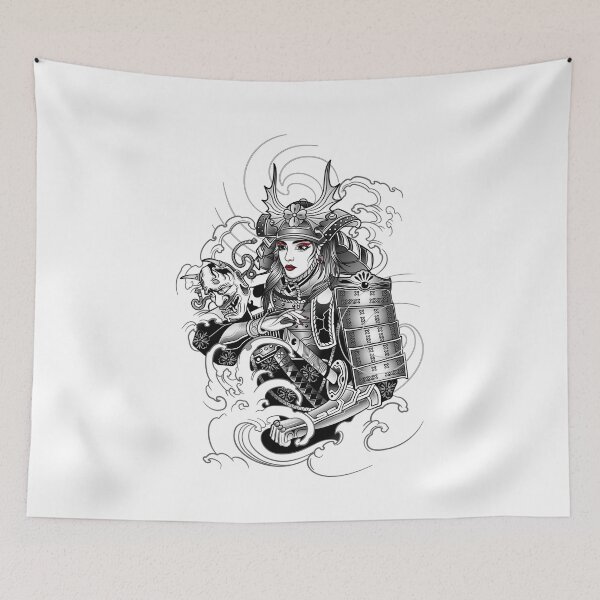 Item preview, Japan Samurai Girl With Armor designed and sold by JTS STORE.
