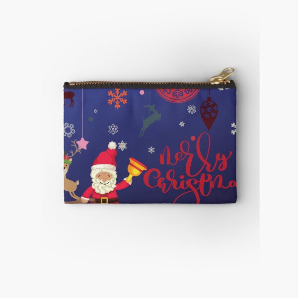 Item preview, Christmas wish with Santa, reindeer, and ornaments on navy blue designed and sold by StarlightTales.