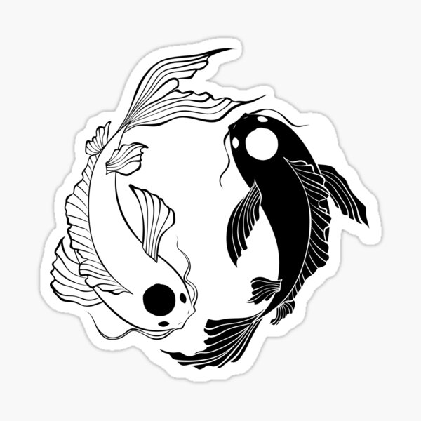 Vista previa del artículo con la obra «Tui y La - Pez Koi Yin y Yang», diseñado y vendido por TheLadyCat.