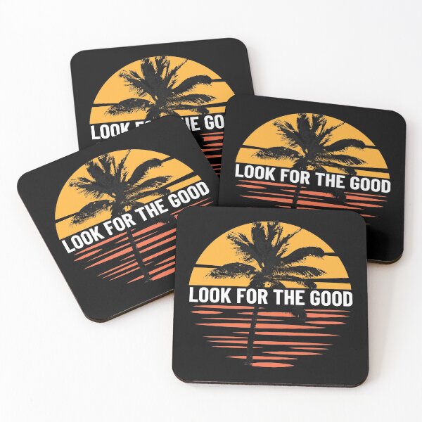 Item preview, Look For The Good with Abstract Sunset and Palm Tree designed and sold by beachchic.