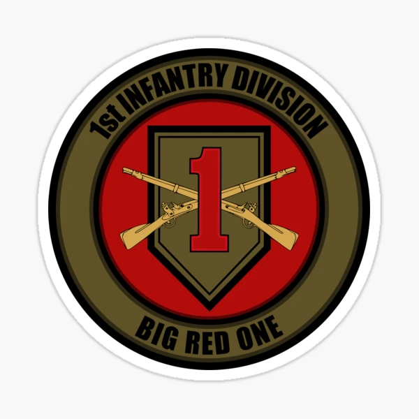 1st Infantry Division "Big Red One" Veteran Sticker - 4"x4" Die-Cut Decal
