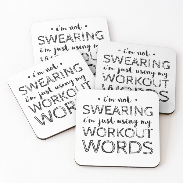 Item preview, I'm not swearing i'm just using my workout words  designed and sold by DorothysGray.