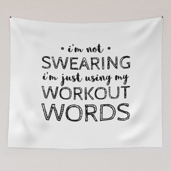 Item preview, I'm not swearing i'm just using my workout words  designed and sold by DorothysGray.