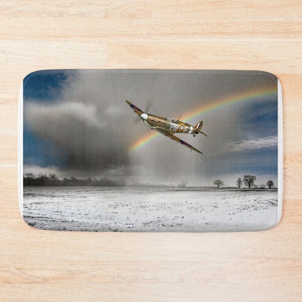 Item preview, Spitfire with snow shower rainbow designed and sold by Flight Artworks.