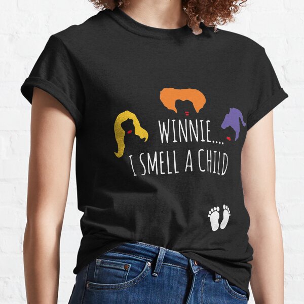 I Smell A Child Pregnancy Announcement Halloween Winnie Gift T-Shirt Funny Gift