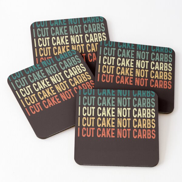 Item preview, I Cut Cake Not Carbs Retro Vintage Funny Gift designed and sold by Sarah38.