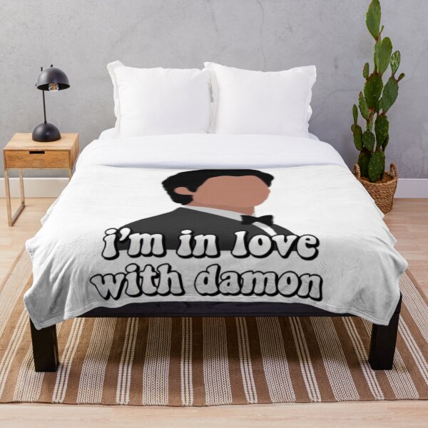 i'm in love with damon Throw Blanket