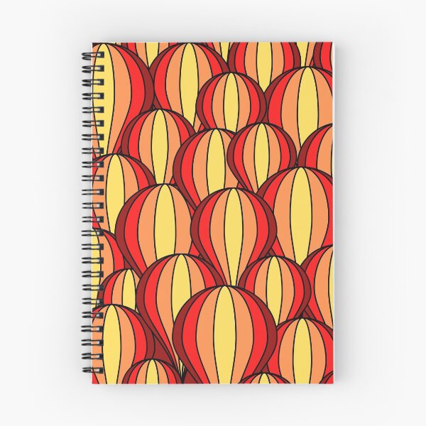 Item preview, Hot air balloon seamless pattern in red orange yellow designed and sold by Pattern-ify.