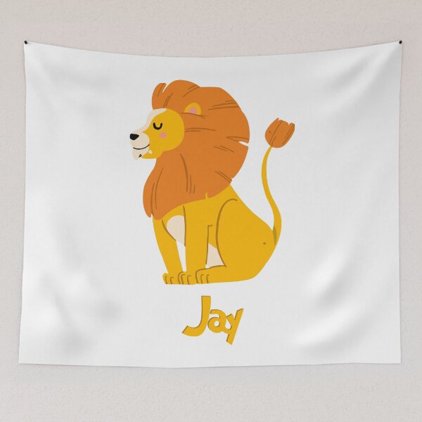 Item preview, Jay Lion Baby Boy Wild Animal Name designed and sold by HelloFromAja.
