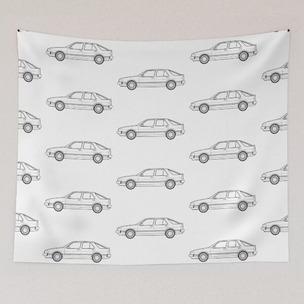 Item preview, Saab 9000 outline drawing designed and sold by RJWautographics.