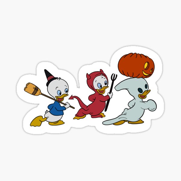 Duck Trio Halloween Sticker
