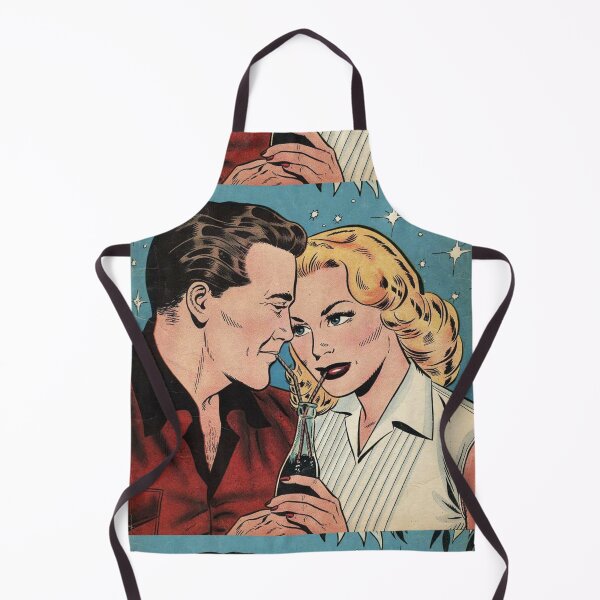 Aperçu de l'œuvre Sharing a soda Vintage romance pop art créée et vendue par Vintage Designs +.