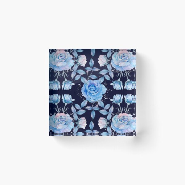 Item preview, Blue Rose Floral Watercolor Painting  designed and sold by newburyboutique.