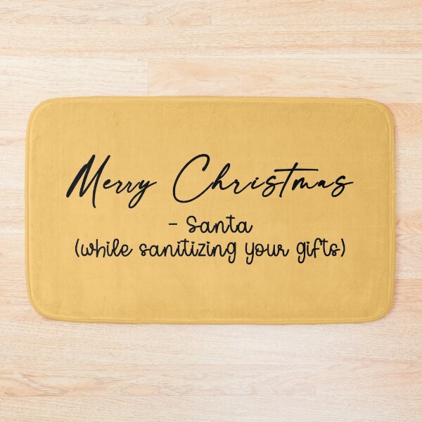 Item preview, Merry Christmas  - Santa Claus while sanitizing your gifts Funny Christmas  designed and sold by Mindy Bubble.