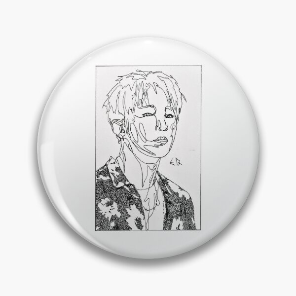 Item preview, Monsta x Wonho line art portrait original fanart kpop designed and sold by Eddexn.