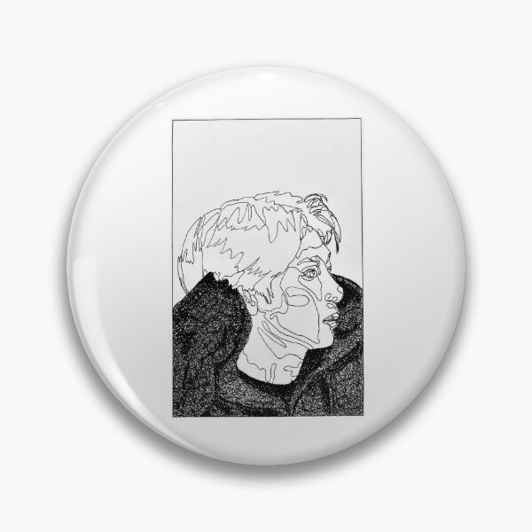 Item preview, Monsta x Hyungwon line art portrait original fanart kpop designed and sold by Eddexn.