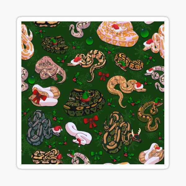 Ball Python Morph XMas Holiday Sticker