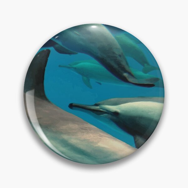 Item preview, Underwater with a Pod of Dolphins designed and sold by PlanetPrints.