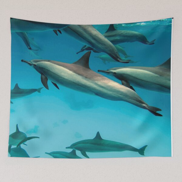 Item preview, Underwater with a Pod of Dolphins designed and sold by PlanetPrints.