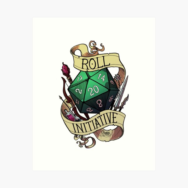 Item preview, Roll Initiative designed and sold by Stivaktis Art.