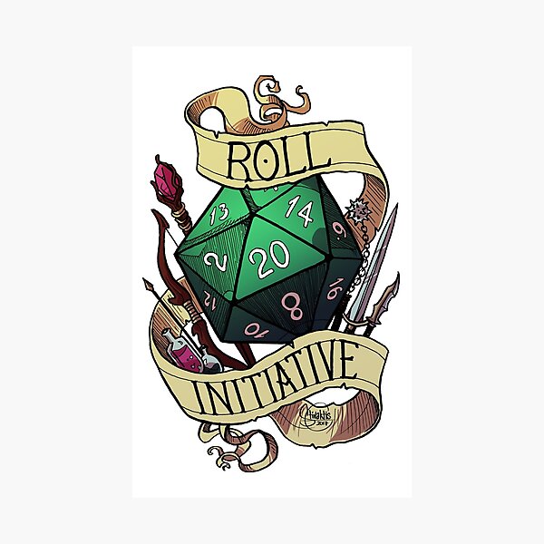 Item preview, Roll Initiative designed and sold by Stivaktis Art.