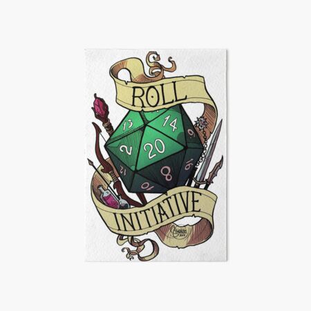 Roll Initiative Art Board Print
