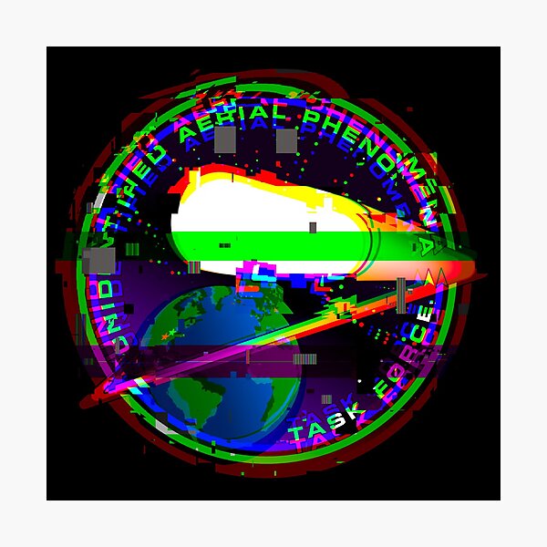 Unidentified Aerial Phenomenon Task Force (UAPTF) Insignia GLITCH Photographic Print