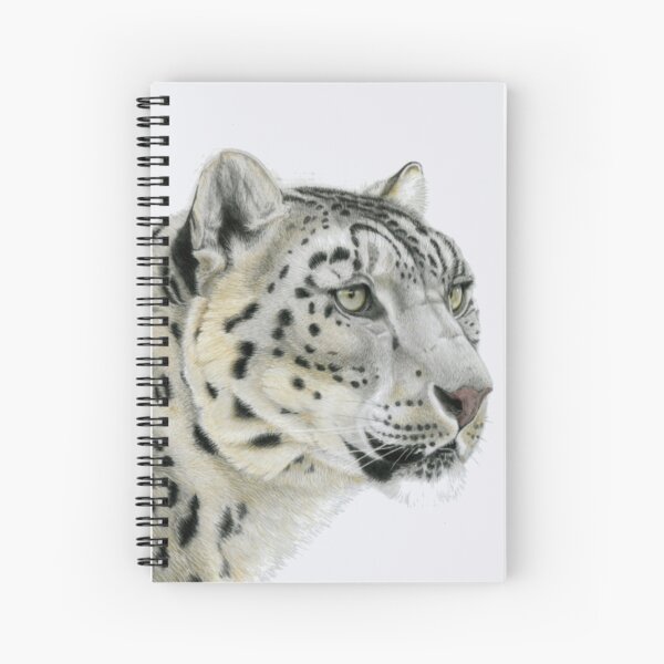 Snow Leopard Portrait (right) Spiral Notebook