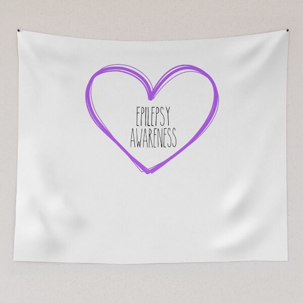 Item preview, Epilepsy Awareness Heart Support designed and sold by NadzeyaD.