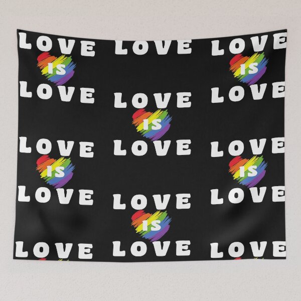 Item preview, LGBT Pride Gift Love Is Love Rainbow Heart designed and sold by ExprezzDesigns.